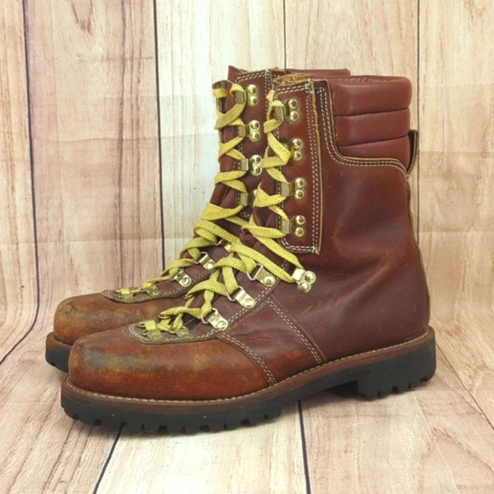 MONTBLANC Vintage Leather Mountaineering Boots Thinsulate Sz 9.5D